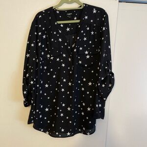 Black and white star Harper Torrid blouse